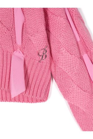 pink polyester jumper MISS BLUMARINE KIDS | IF4060MA51IX0604